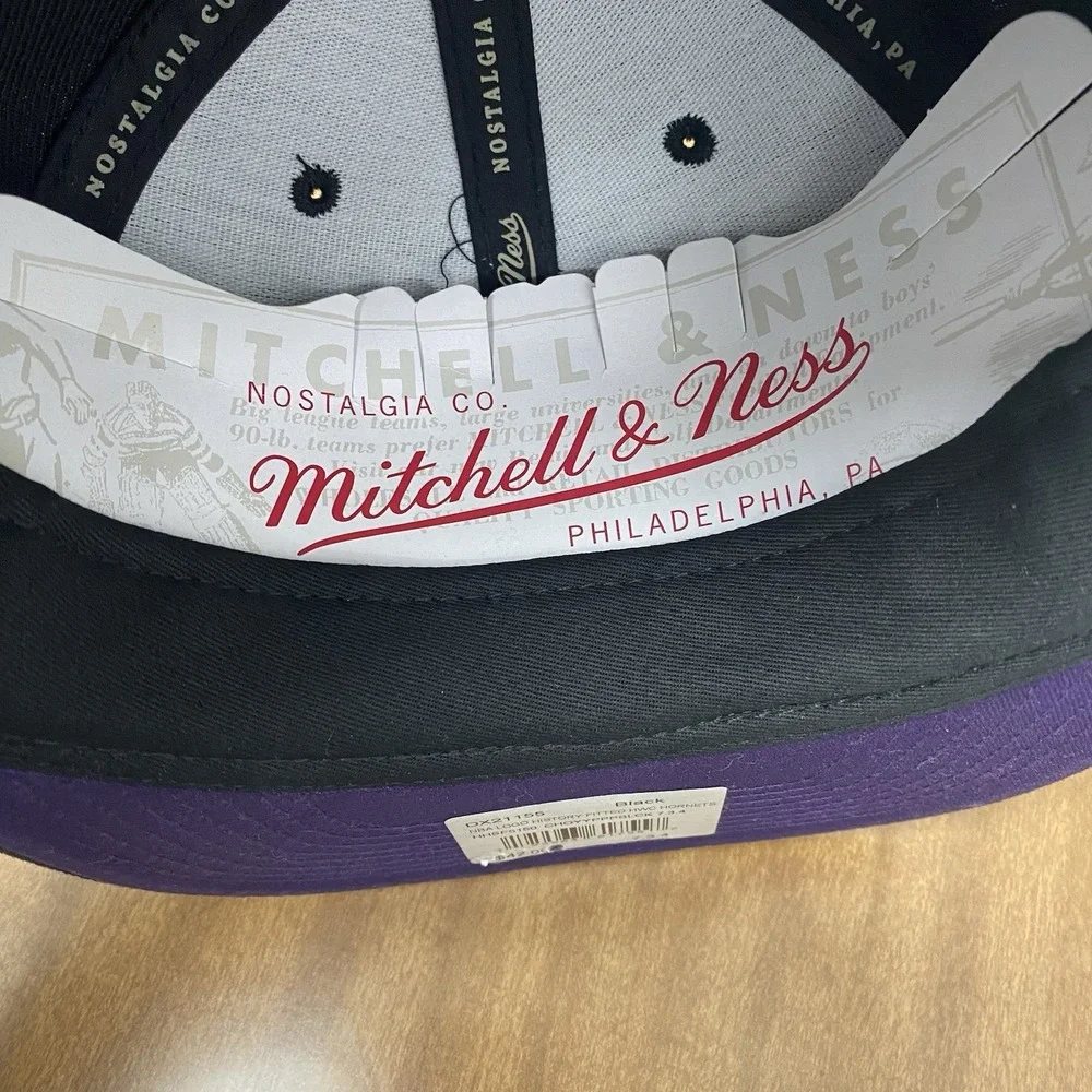 Mitchell‎ & Ness Charlotte Hornets NBA Logo History HWC 7 3/4 Hat Cap basketball